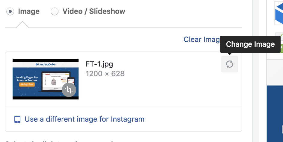 更改facebook广告图像