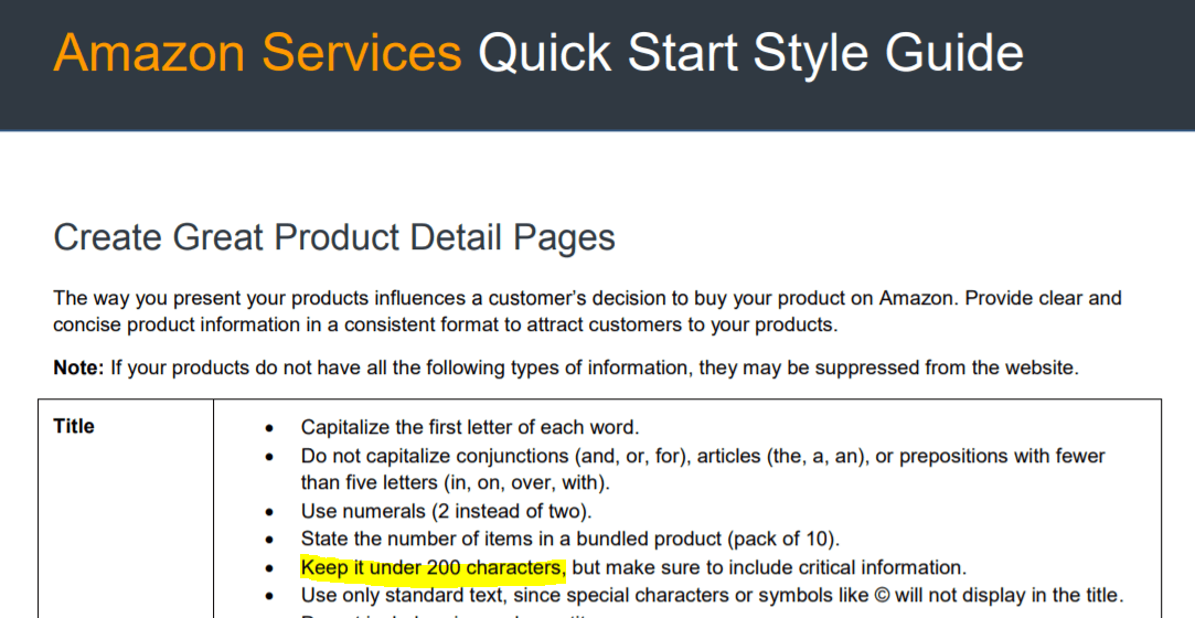 亚马逊标题说明长度200