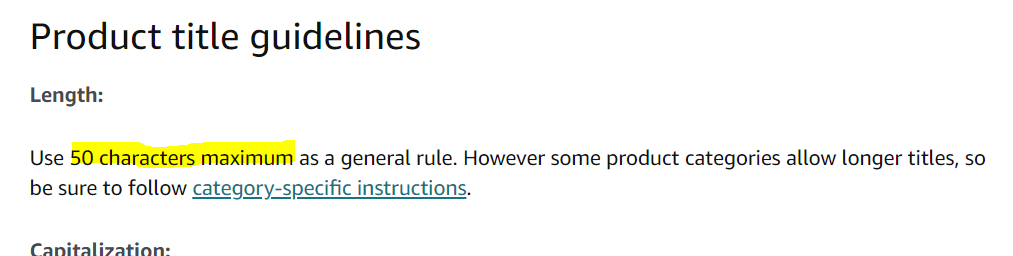 亚马逊标题说明长度50